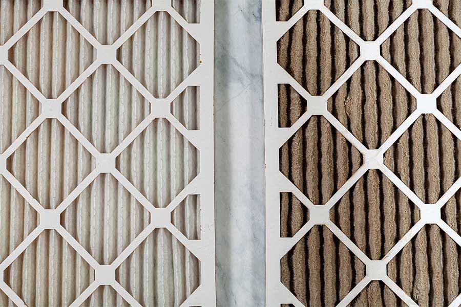 Clean and dirty air filters