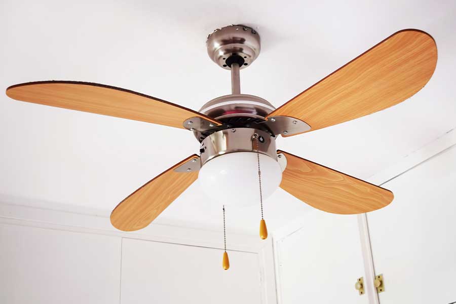 New ceiling fan installed in home