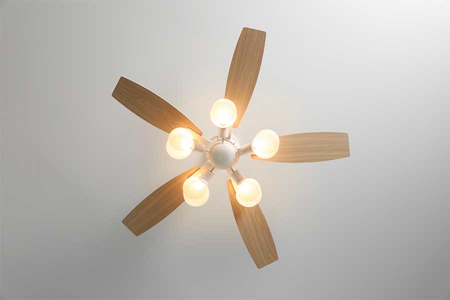 Ceiling fan installation service completed