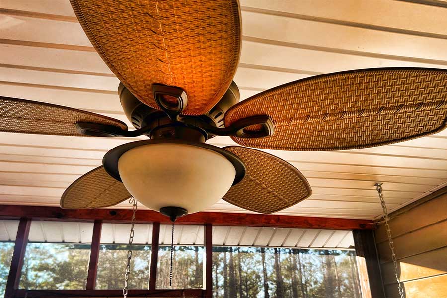 Ceiling fan installation completed