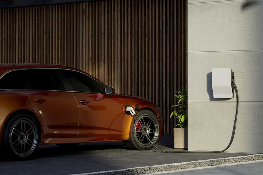 EV charging after EV charger installation is complete