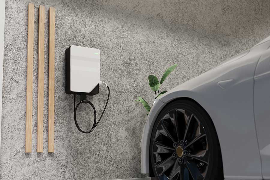 EV charger installation completed