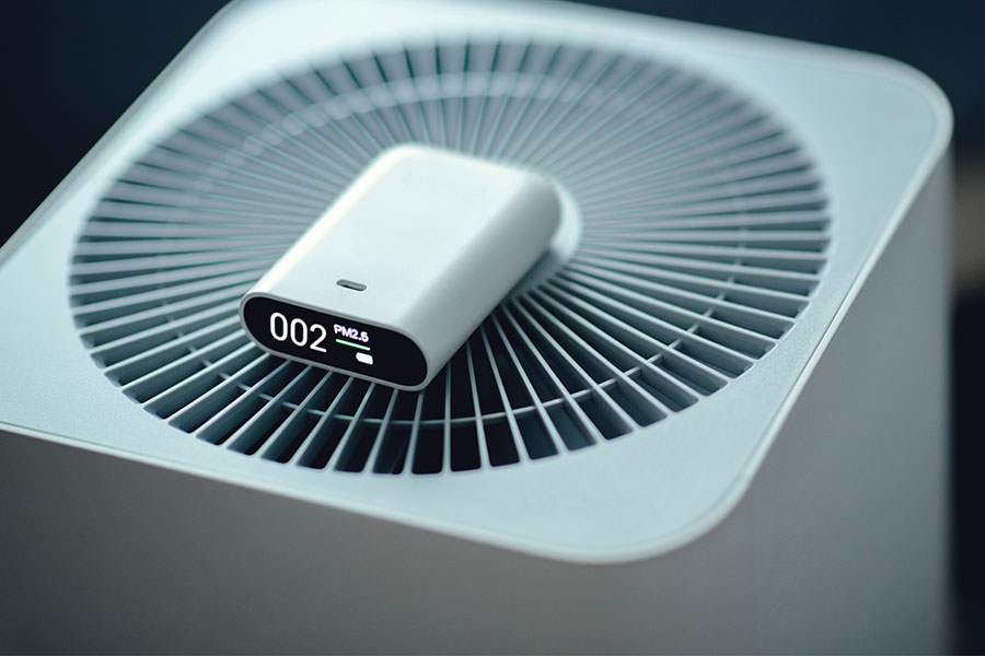 Professional whole home air purifier installation completed